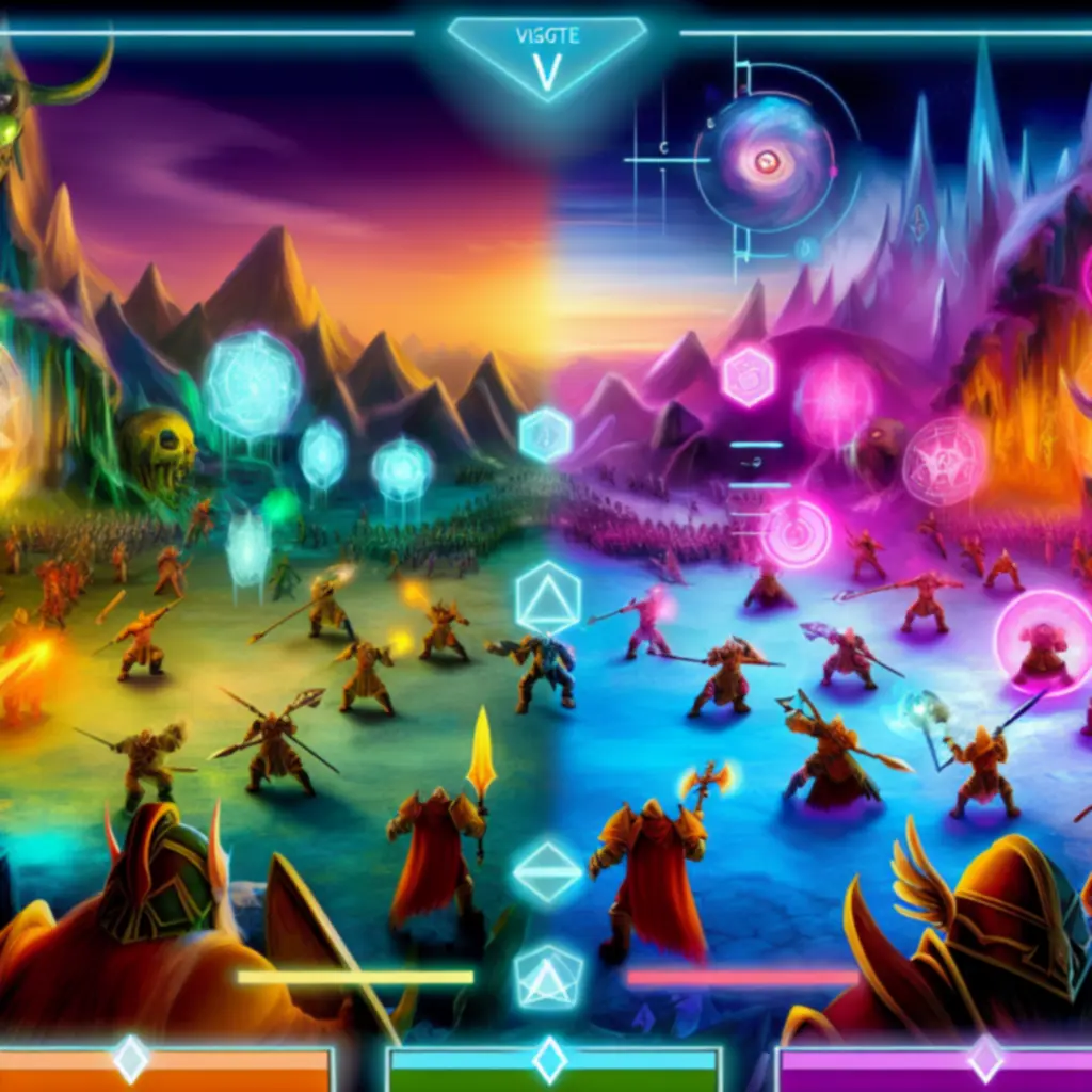 Starcie PvP pomiędzy dwiema armiami w Heroes of War Magic