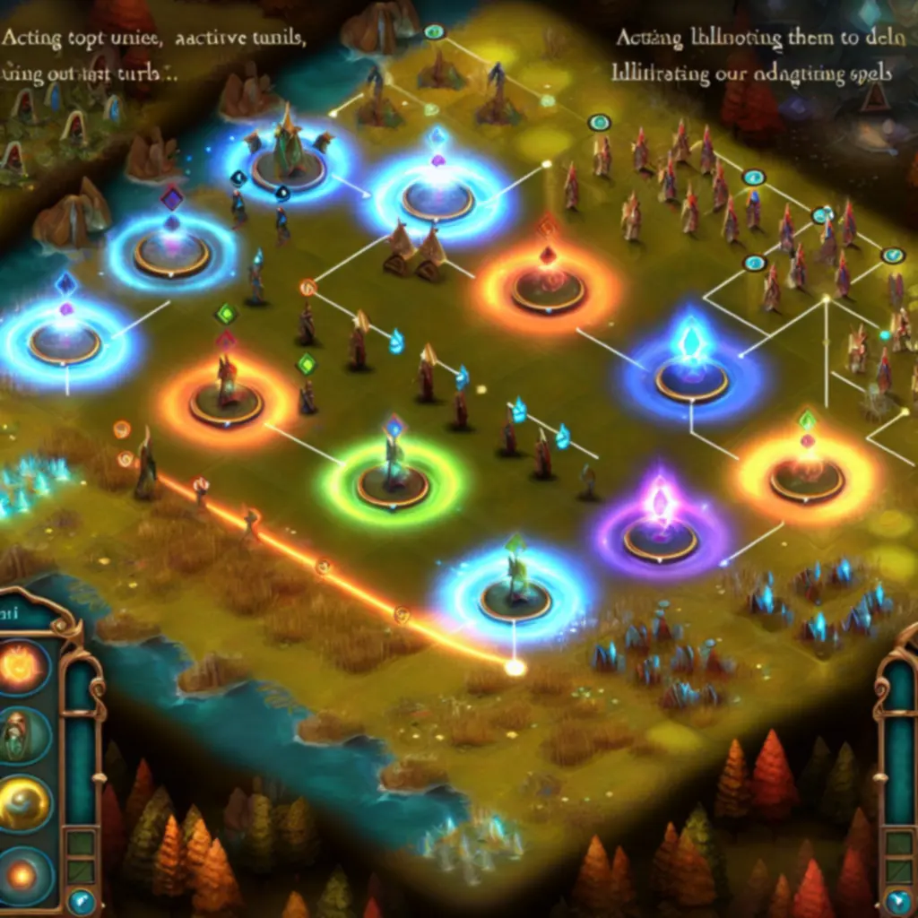 Schemat kolejności tur na polu bitwy w Heroes of War Magic